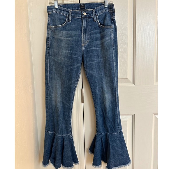 Citizens of Humanity Drew Flounce High Rise Crop Flare‎ Jeans - Size 28 - Picture 2 of 11